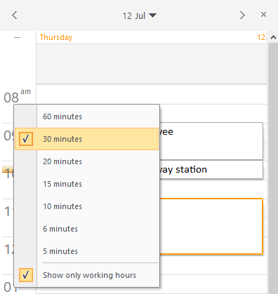 How to create the hourly schedule for day